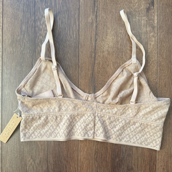 SKIMs logo mesh triangle bralette in clay - medium NWT - Picture 5 of 7